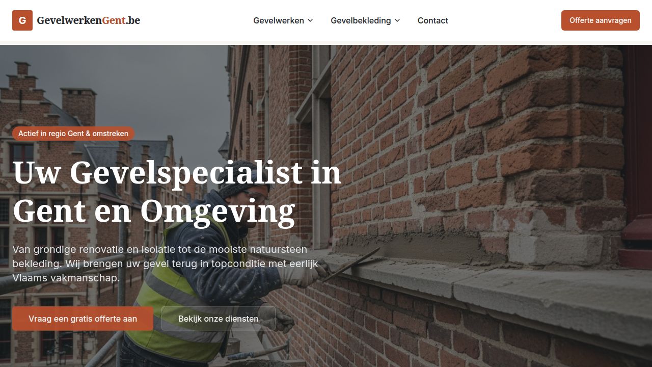 Gevelwerken Gent – specialist in gevelrenovatie en gevelbekleding